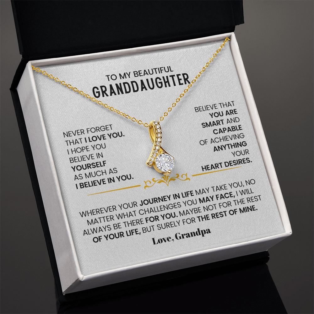 to my beautiful granddaughter - personalized necklace