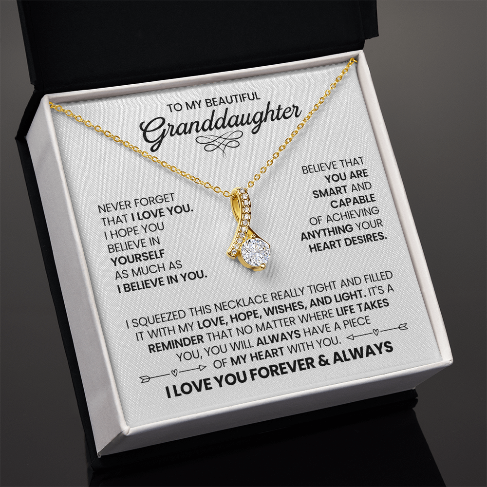 To My Beautiful Granddaughter, I Squeezed This Necklace Really Tight