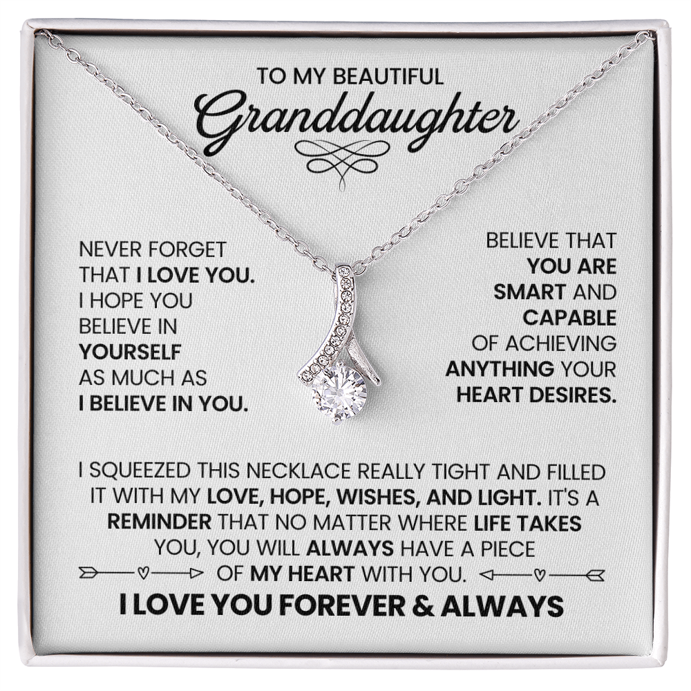 To My Beautiful Granddaughter, I Squeezed This Necklace Really Tight