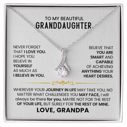 To My Beautiful Granddaughter - Never Forget That I Love You - LV163