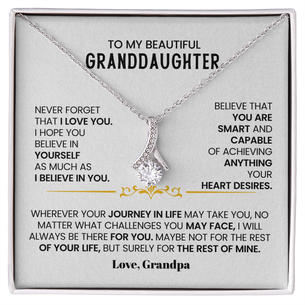 to my beautiful granddaughter - personalized necklace
