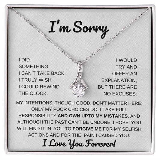 Apology Gift -  I'm Sorry Necklace for Her