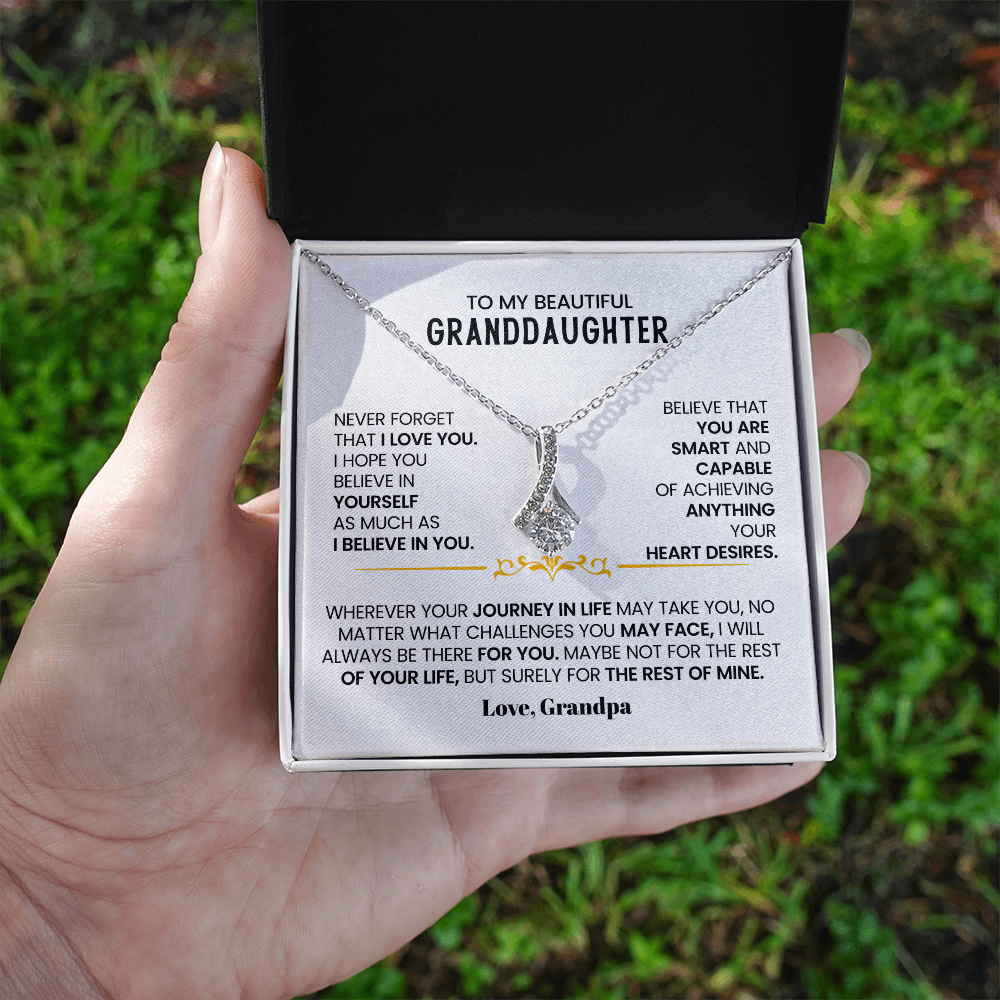 to my beautiful granddaughter - personalized necklace