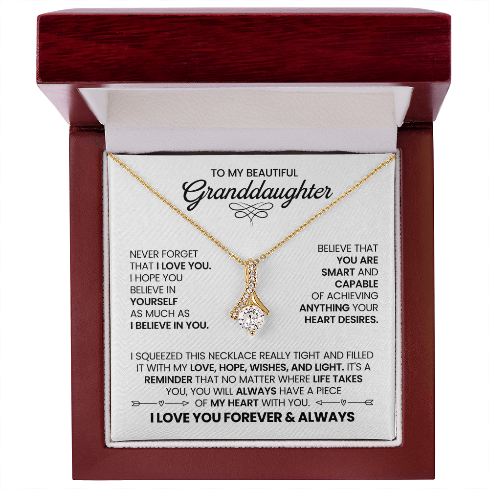 To My Beautiful Granddaughter, I Squeezed This Necklace Really Tight