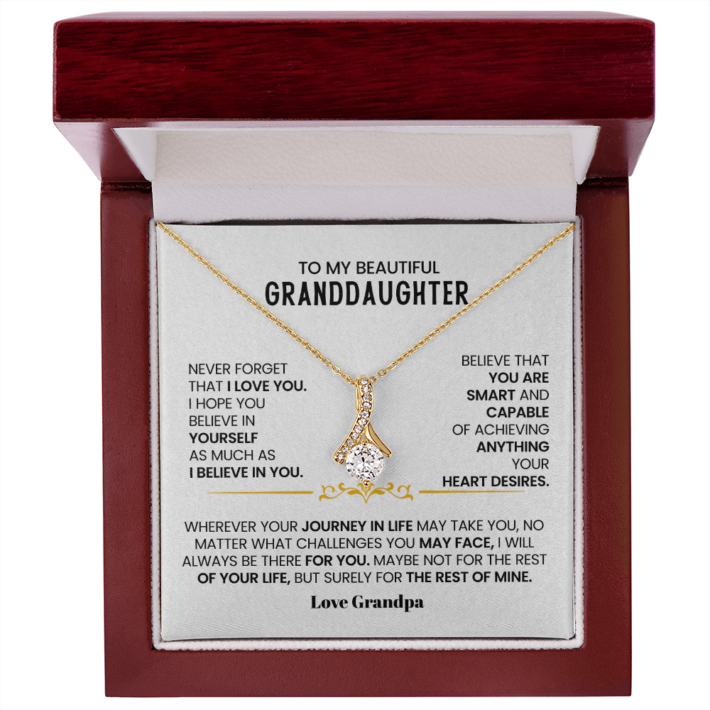 to my beautiful granddaughter - personalized necklace