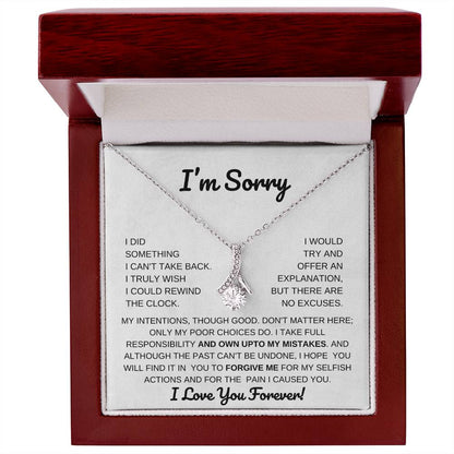 Apology Gift -  I'm Sorry Necklace for Her