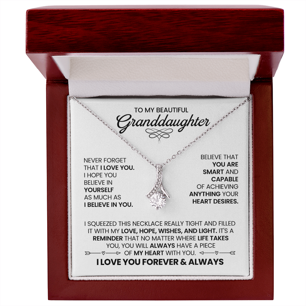 To My Beautiful Granddaughter, I Squeezed This Necklace Really Tight