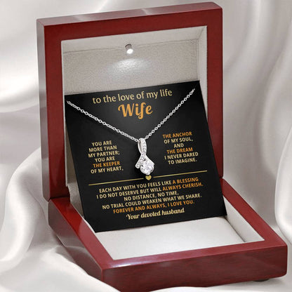 To My Beautiful Wife, The Anchor of My Soul - Alluring Beauty Necklace