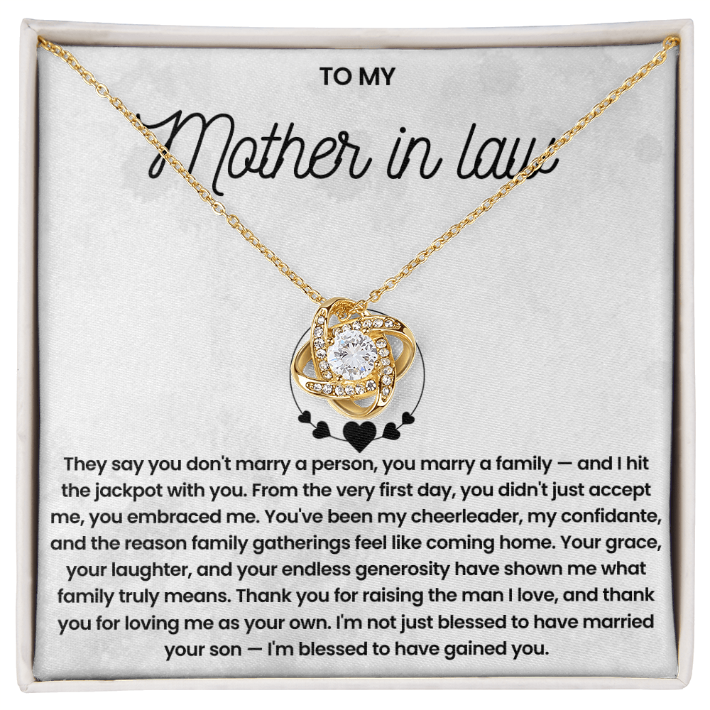 To My Mother-In-Law - Love Knot Necklace
