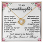 To My Granddaughter, You'll Always Be My Baby Girl - Love Knot Necklace