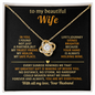 To My Beautiful Wife, Love Knot Gift Set - LV153