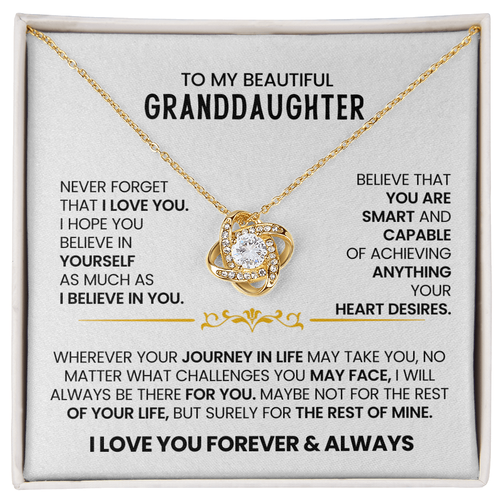 To My Beautiful Granddaughter, Never Forget That I Love You