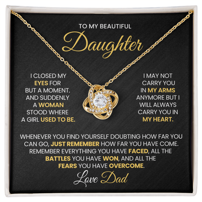 Daughter Mother's Day Gift- Great Mother- Love Knot Necklace