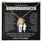 To My Beautiful Granddaughter, You're Capable of Achieving Anything You Put Your Mind To - Love Knot Necklace
