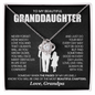 To My Beautiful Granddaughter - 'Laugh, Love, Live I Will Always Be With You' -  Love Knot Necklace
