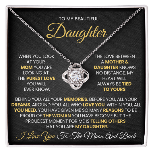 Love Knot Necklace - When You Look At Your Mom