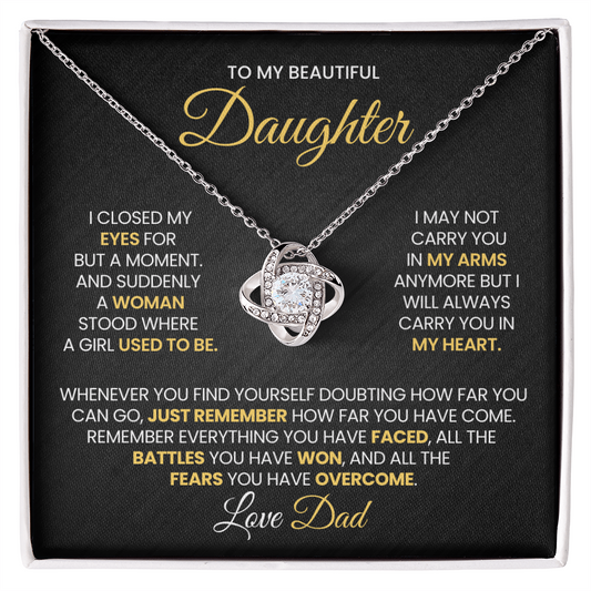 Daughter Mother's Day Gift- Great Mother- Love Knot Necklace