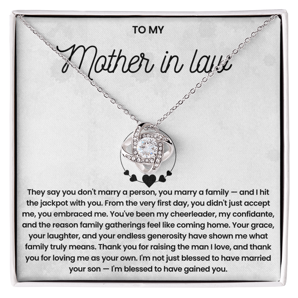 To My Mother-In-Law - Love Knot Necklace