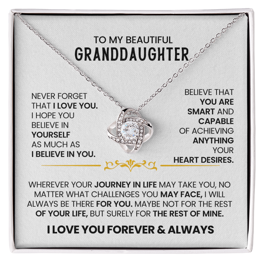 To My Beautiful Granddaughter, Never Forget That I Love You