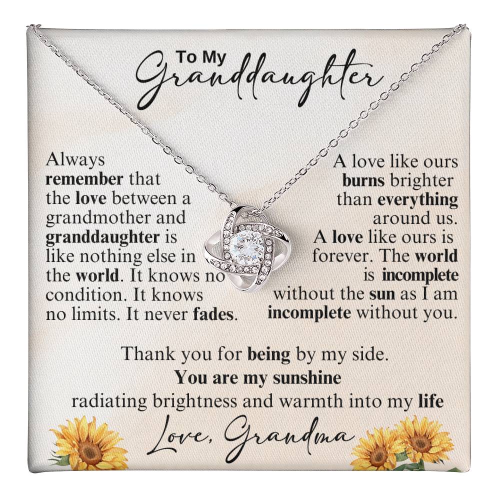 To My Granddaughter - Always Remember That The Love Between A Grandmother And Granddaughter...
