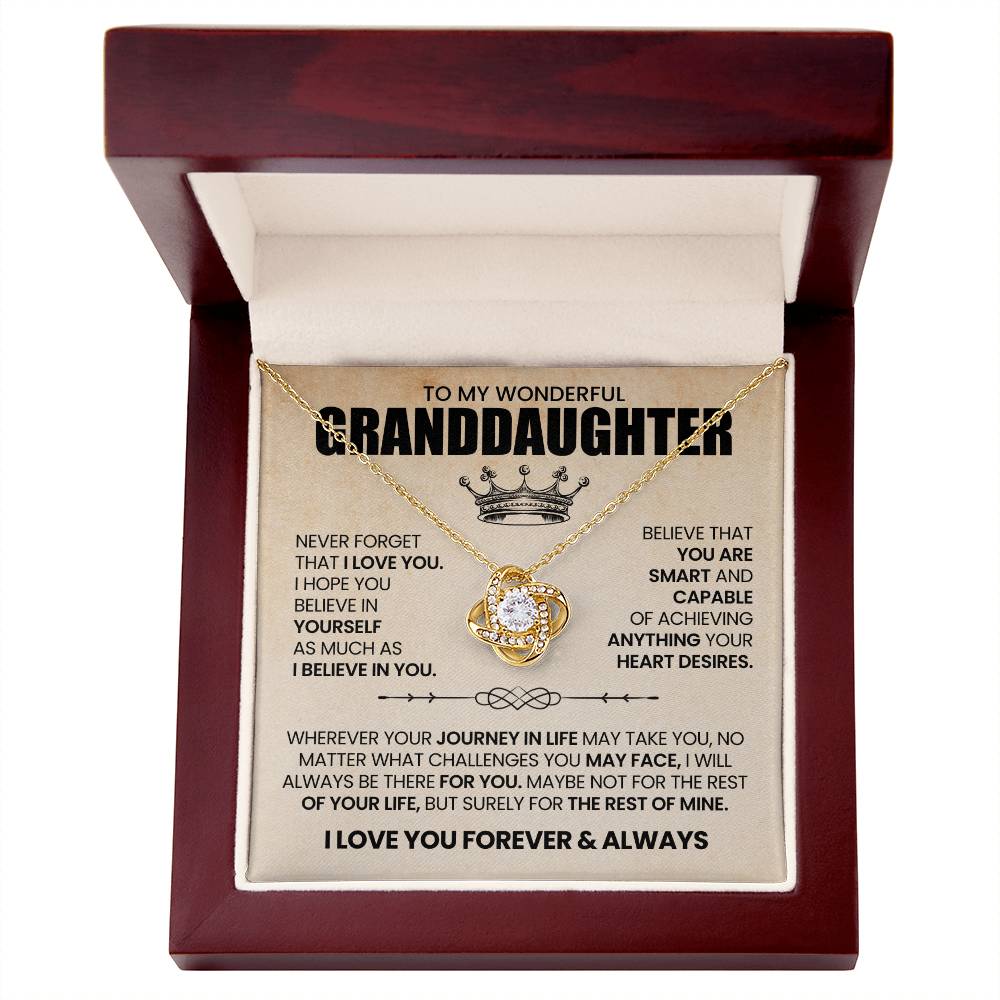 To My Wonderful Granddaughter, Never Forget That I Love You