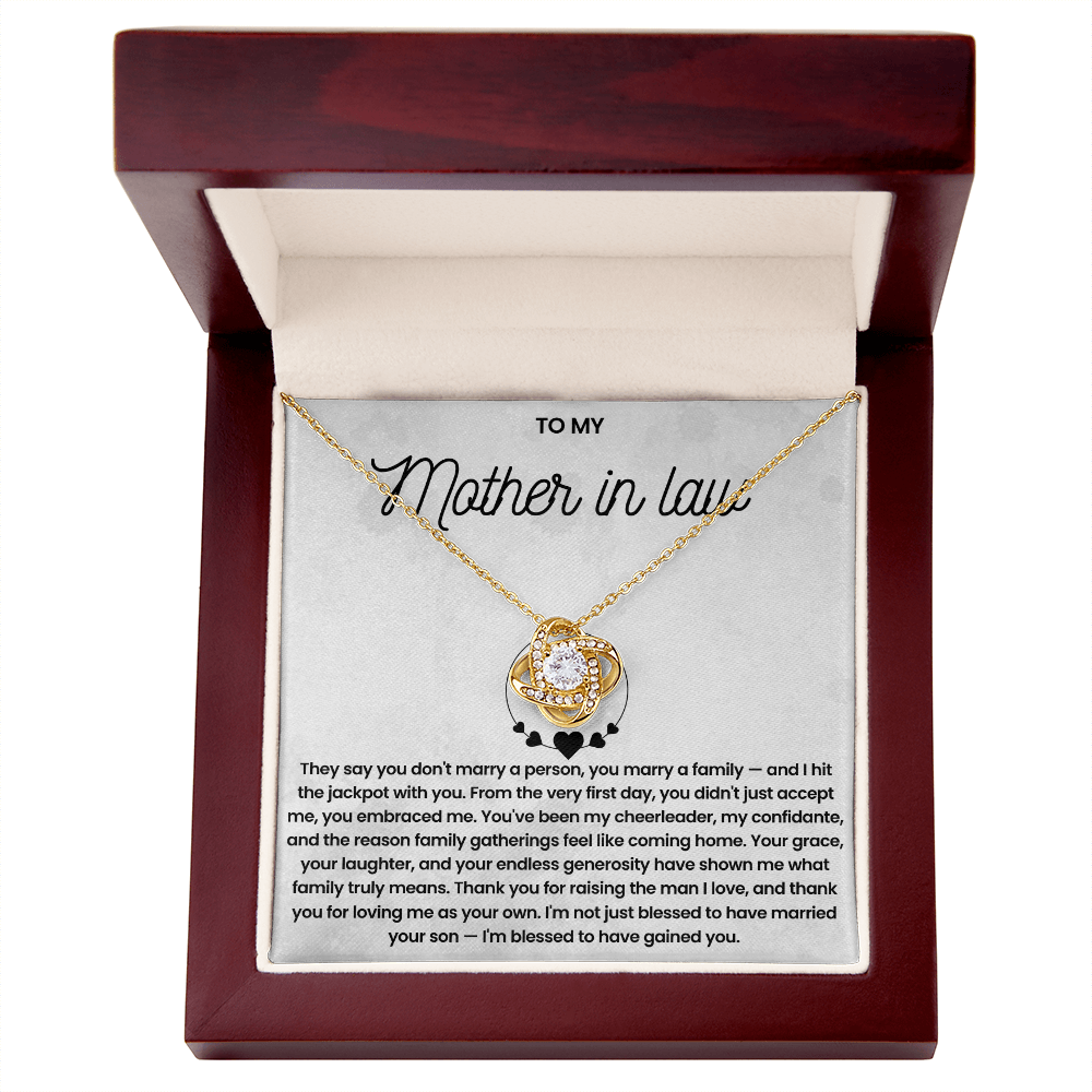 To My Mother-In-Law - Love Knot Necklace