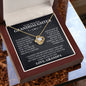 To My Beautiful Granddaughter, Hold This Close To Feel My Love - Love Knot Necklace