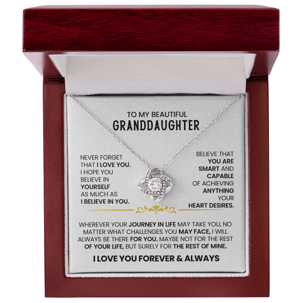To My Beautiful Granddaughter, Never Forget That I Love You