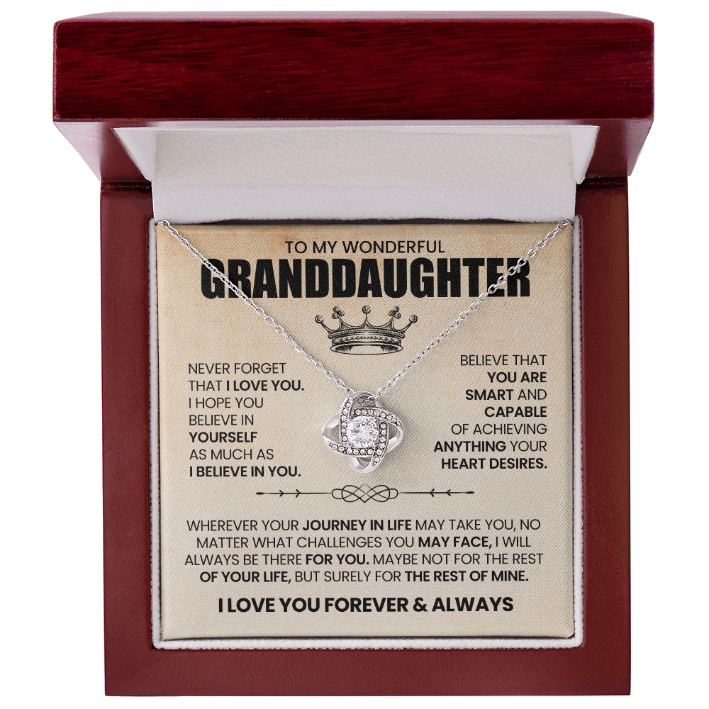 To My Wonderful Granddaughter, Never Forget That I Love You