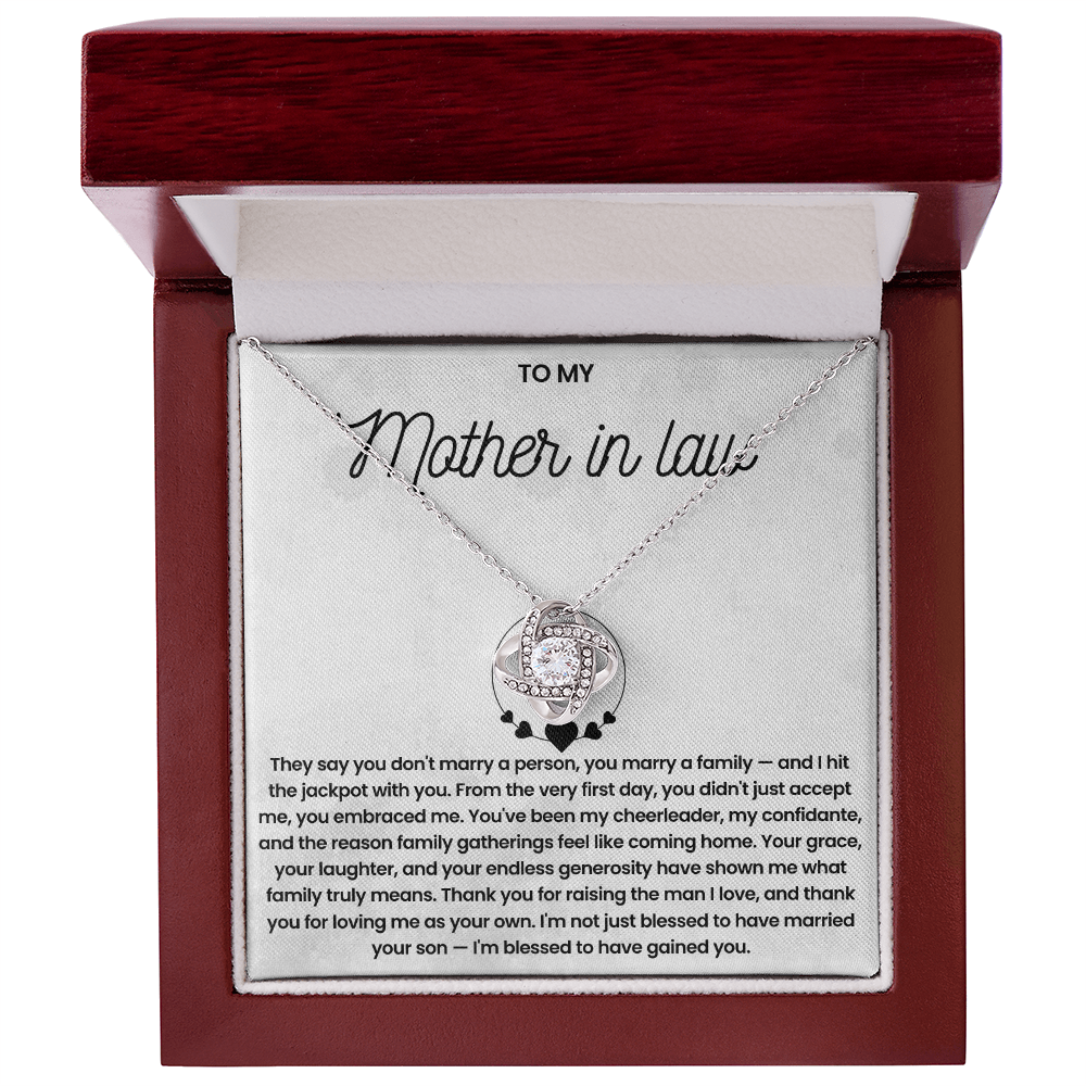 To My Mother-In-Law - Love Knot Necklace