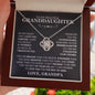 To My Beautiful Granddaughter, I Hope You Believe Yourself As Much As I Believe In You - Love Knot Necklace