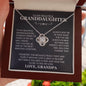 To My Beautiful Granddaughter, Hold This Close To Feel My Love - Love Knot Necklace