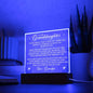 To My Granddaughter - Never Forget That I Love You - Acrylic Plaque