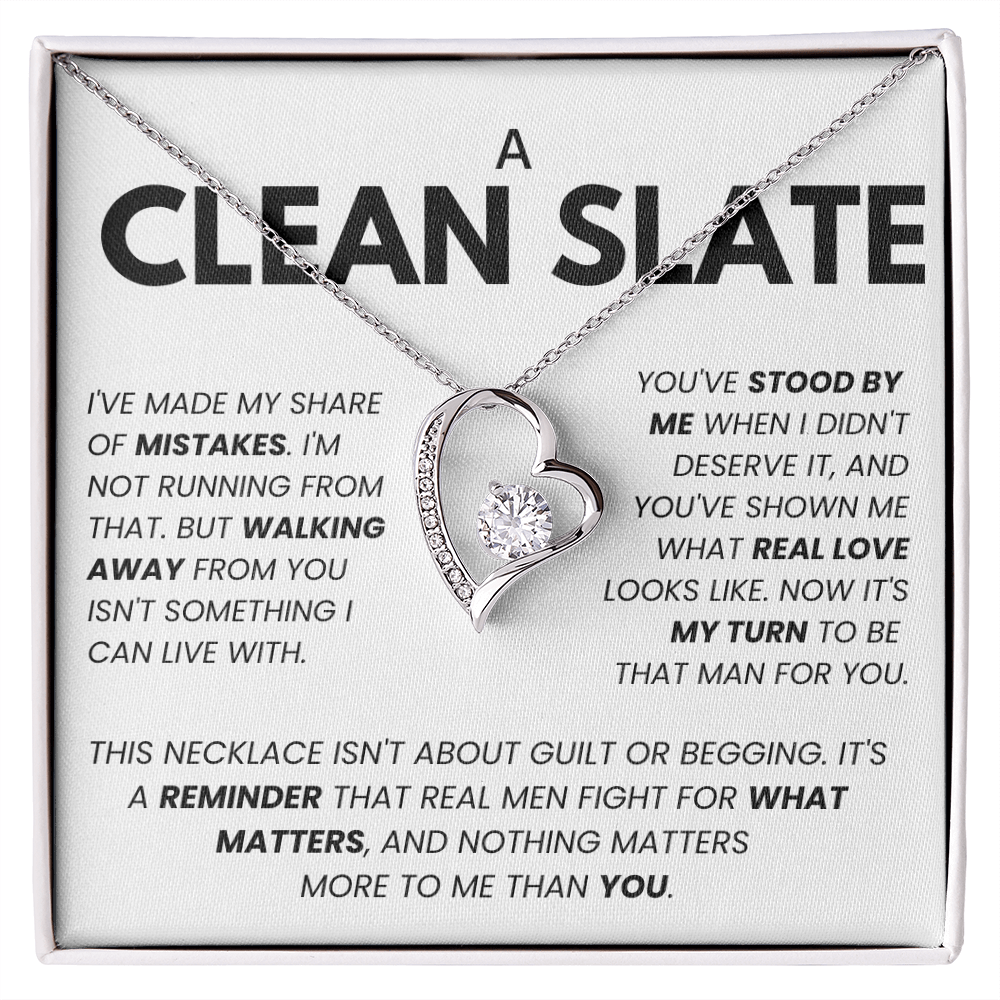 “A Clean Slate” Love Forever Necklace – Apology & Reconciliation Gift for Her