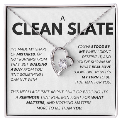 “A Clean Slate” Love Forever Necklace – Apology & Reconciliation Gift for Her