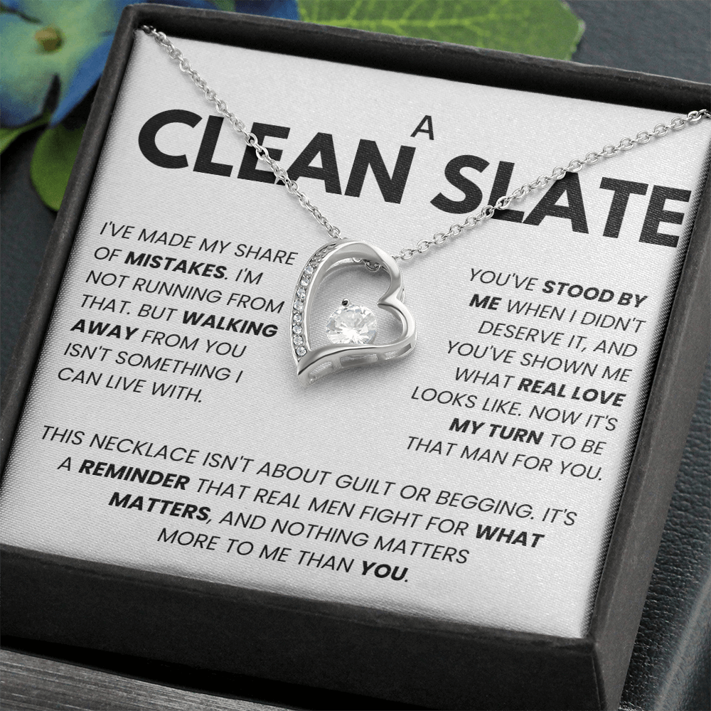 “A Clean Slate” Love Forever Necklace – Apology & Reconciliation Gift for Her