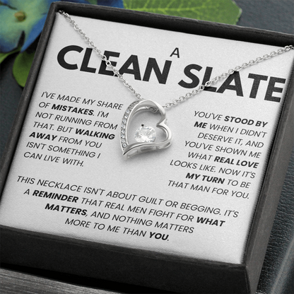 “A Clean Slate” Love Forever Necklace – Apology & Reconciliation Gift for Her