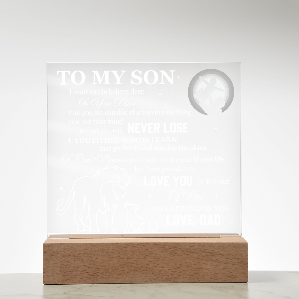 To My Son - I Want You To Believe Deep In Your Heart