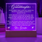 To My Granddaughter - Never Forget That I Love You - Acrylic Plaque