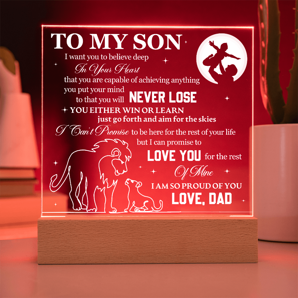 To My Son - I Want You To Believe Deep In Your Heart
