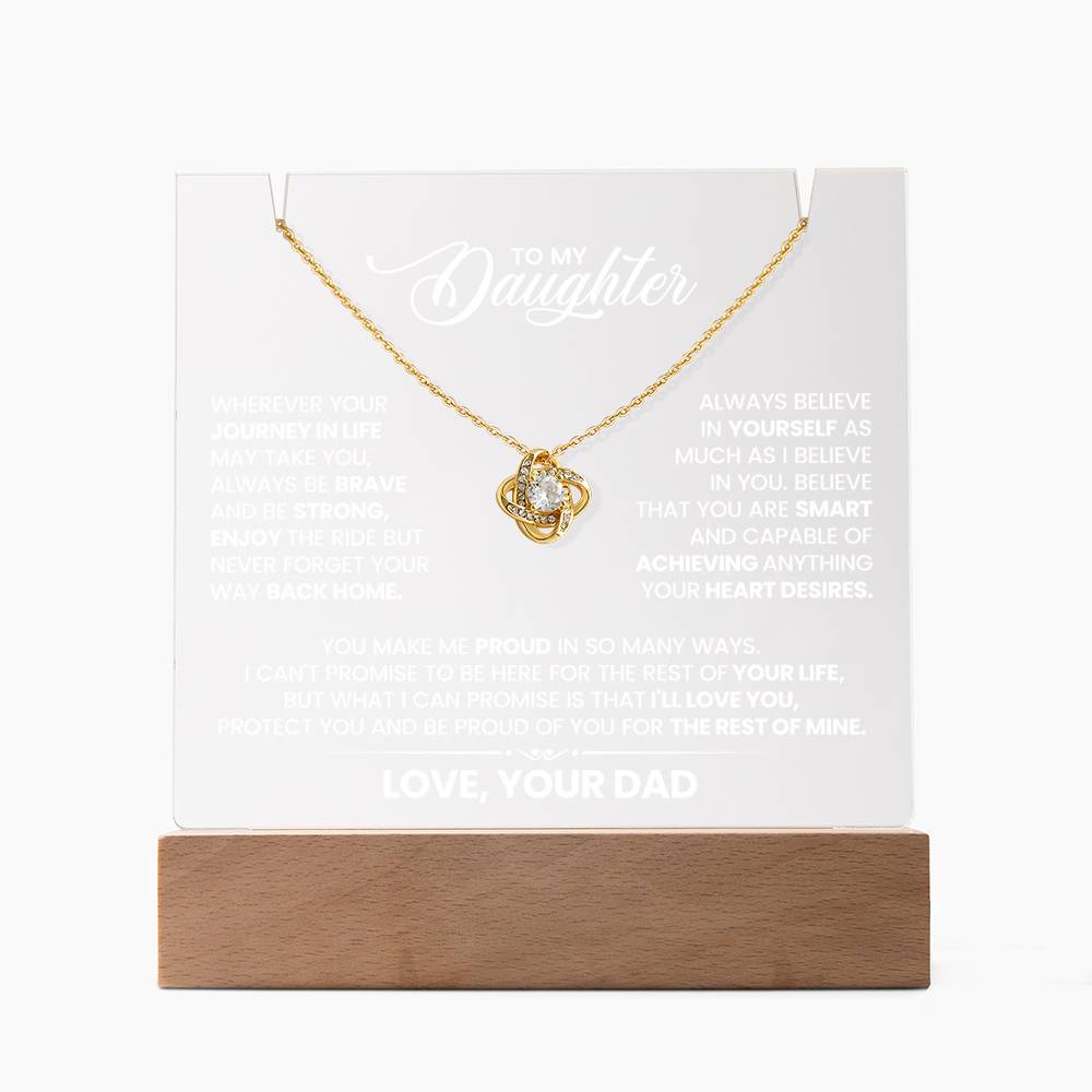 To My Beautiful Wife - Meeting You  Was Fate... [Keepsake Acrylic & Love Knot Necklace ]