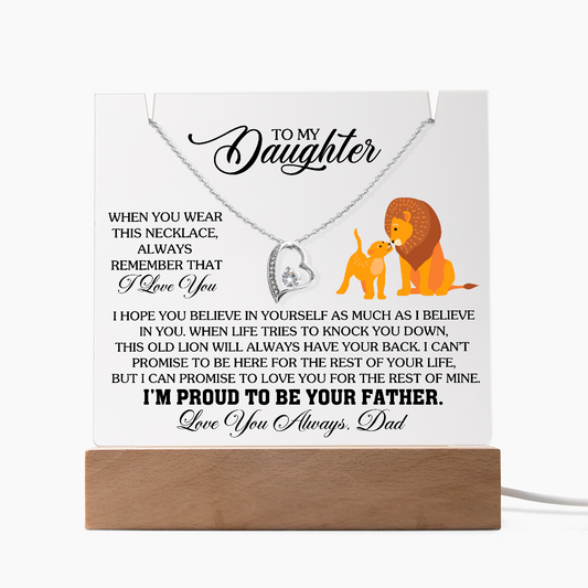 To My Daughter - When You Wear  This Necklace,  Always  Remember That