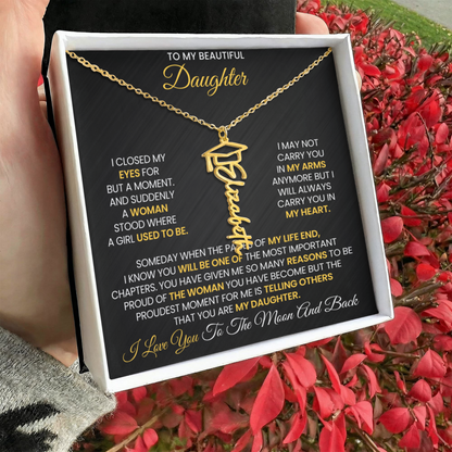 T o My Beautiful Daughter - Graduation Customized Necklace
